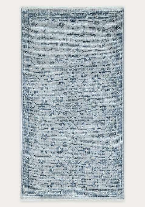 100% Wool Handmade Blue Rug | Carpet For Living Room