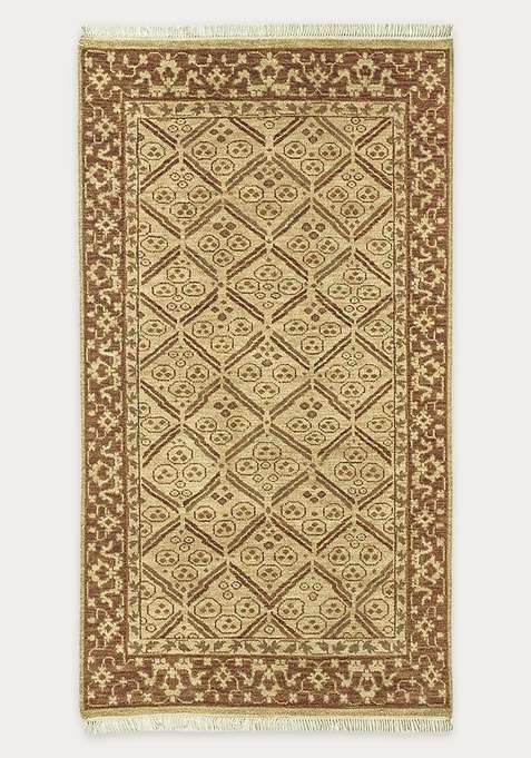 100% Wool Handmade Beige Rug | Carpet For Living Room