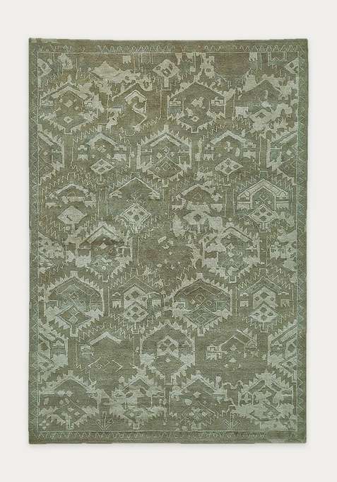 100% Wool Handmade Olive Rug | Carpet For Living Room