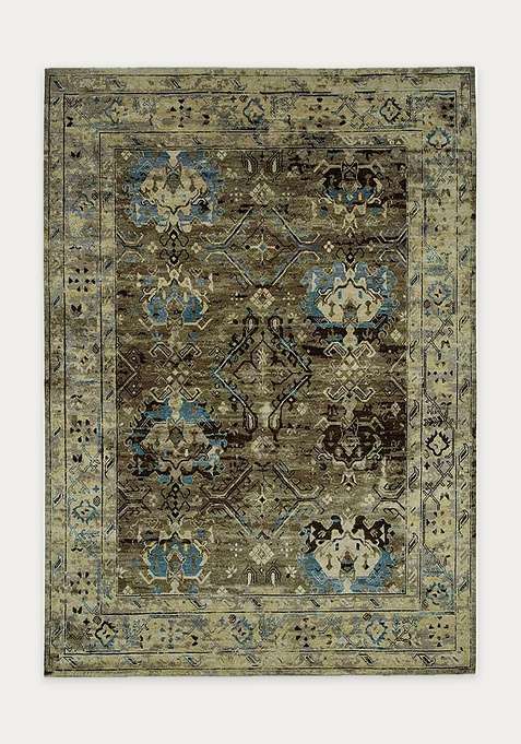 100% Wool Handmade Brown Rug | Carpet For Living Room