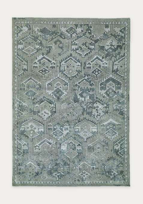 100% Wool Handmade Grey Rug | Carpet For Living Room