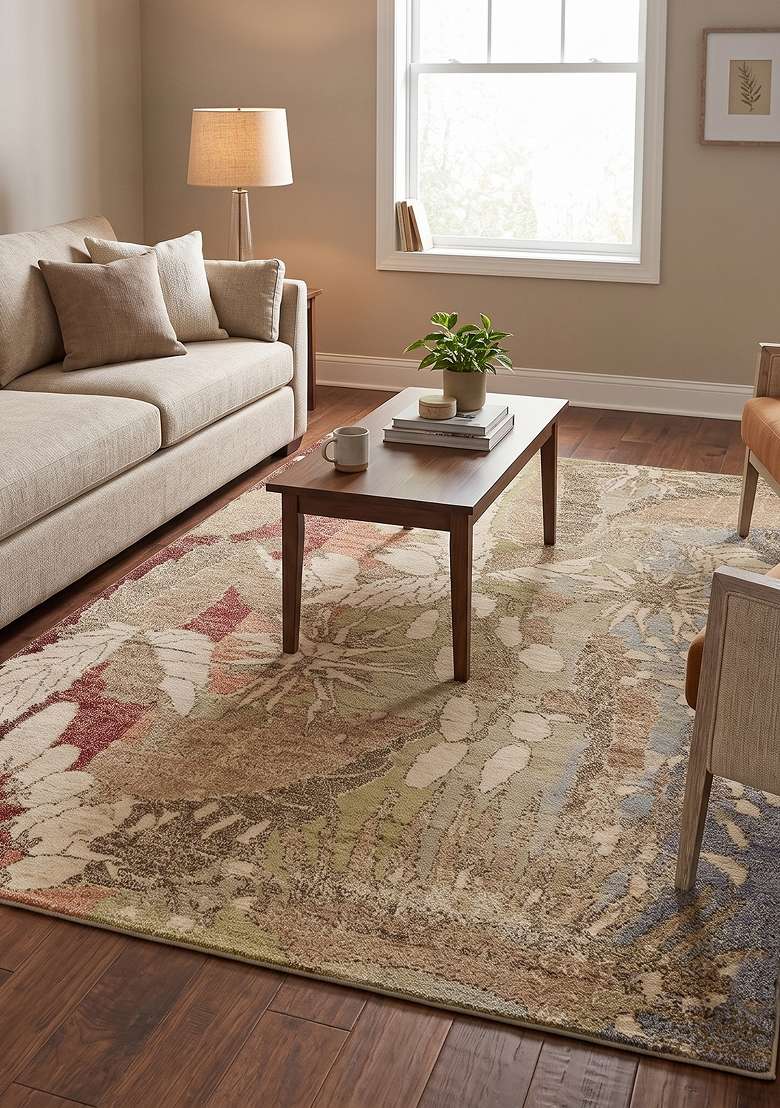 Saffron Rugs Multicolor Floral Hand Knotted Wool Rectangular Rug - Indya