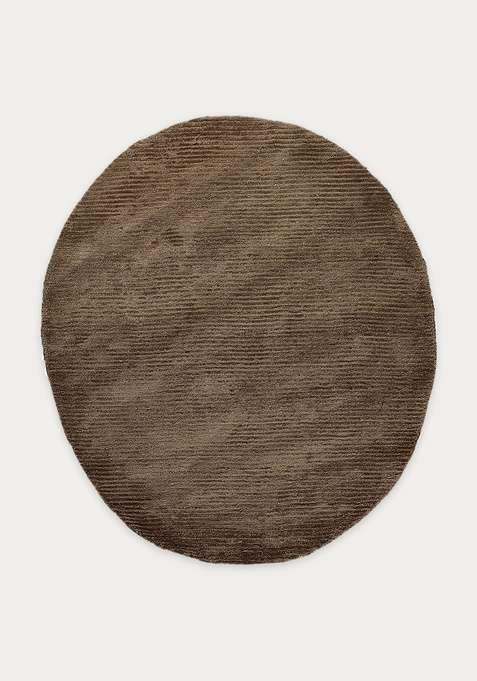 Viscose Handmade Brown Rug | Round Carpet For Living Room