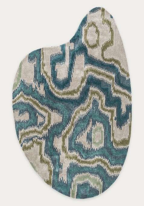 Viscose Handmade Blue Rug | Carpet For Living Room