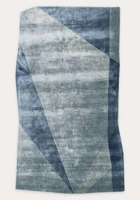 Viscose Handmade Blue Rug | Carpet For Living Room