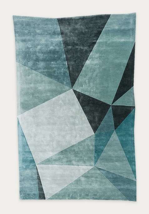 Viscose Handmade Blue Rug | Carpet For Living Room