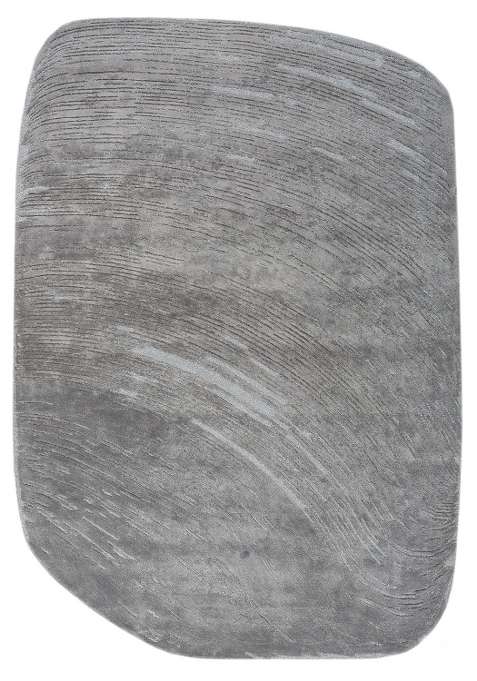 Viscose Handmade Grey Rug | Carpet For Living Room