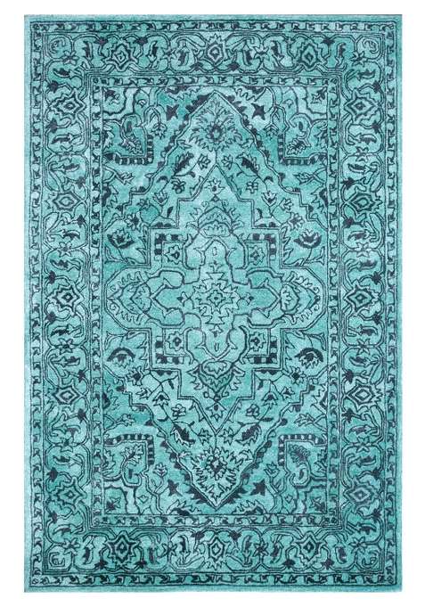 Viscose Handmade Blue Rug | Carpet For Living Room