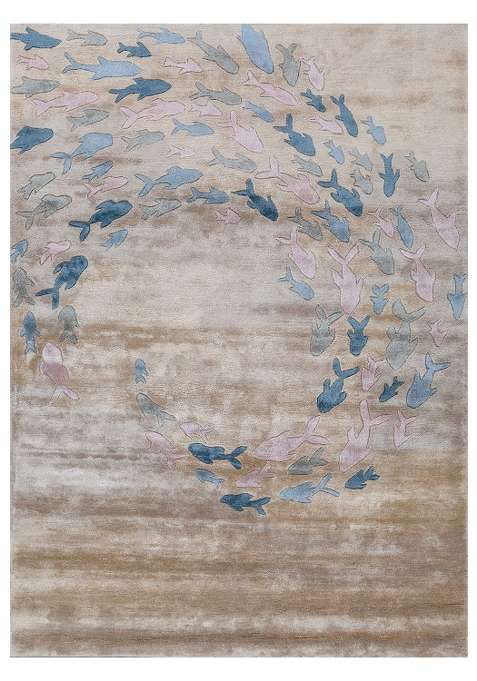 Viscose Handmade Beige Rug | Carpet For Living Room