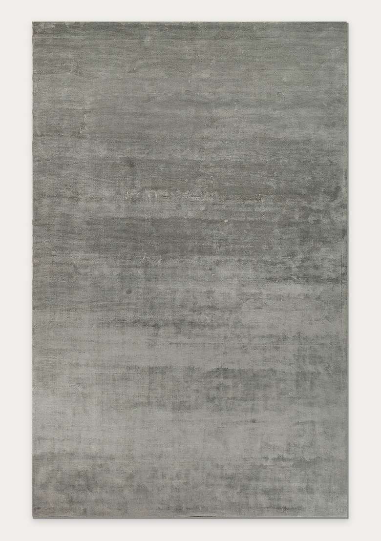 Saffron Rugs Silver Grey Hand Tufted Viscose Rectangular Rug - Indya