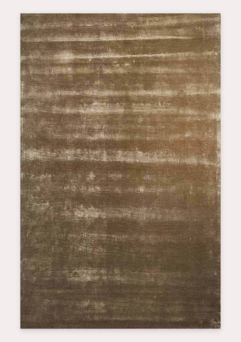 Saffron Rugs Hand-Tufted Taupe Brown Viscose Rectangular Rug - Indya