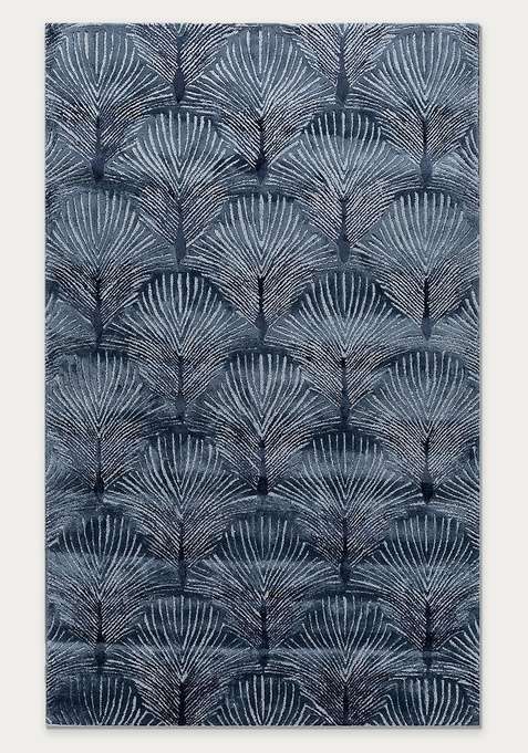 Viscose Handmade Blue Rug | Carpet For Living Room