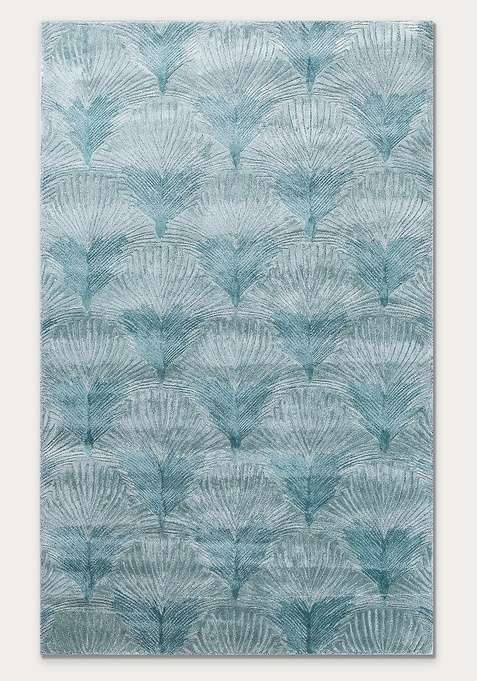 Viscose Handmade Blue Rug | Carpet For Living Room