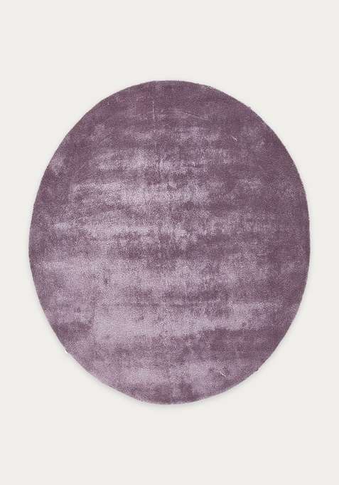 Viscose Handmade Purple Rug | Round Carpet For Living Room