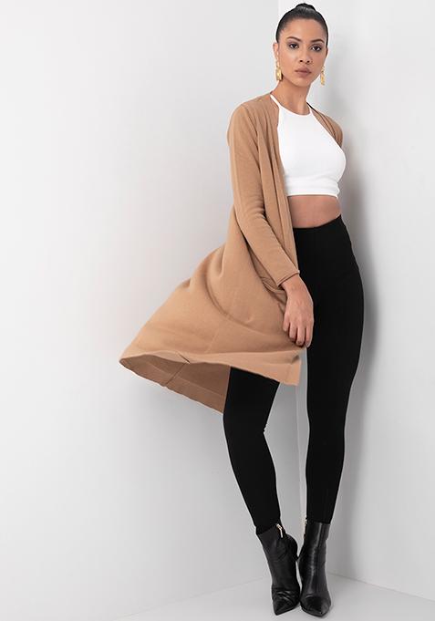 Sand Knit Long Shrug 