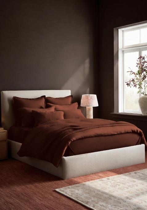 Berry 100% Linen European Linen Sheet Set