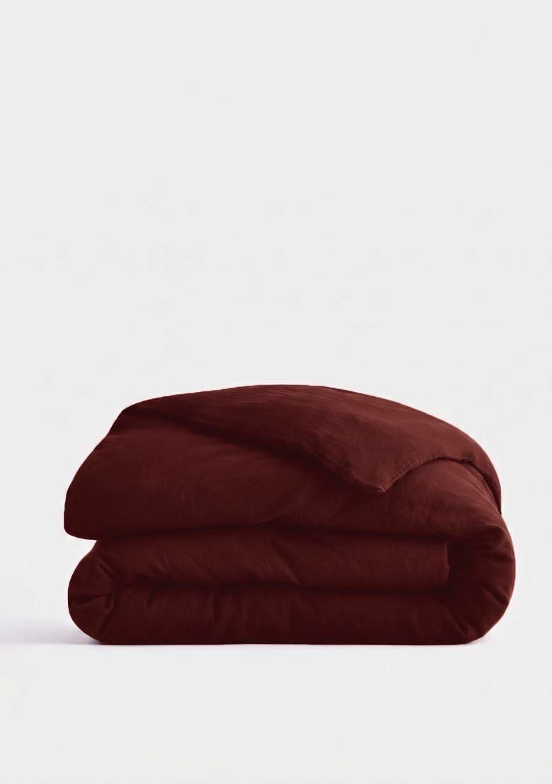 Berry European Linen Duvet Cover - Indya
