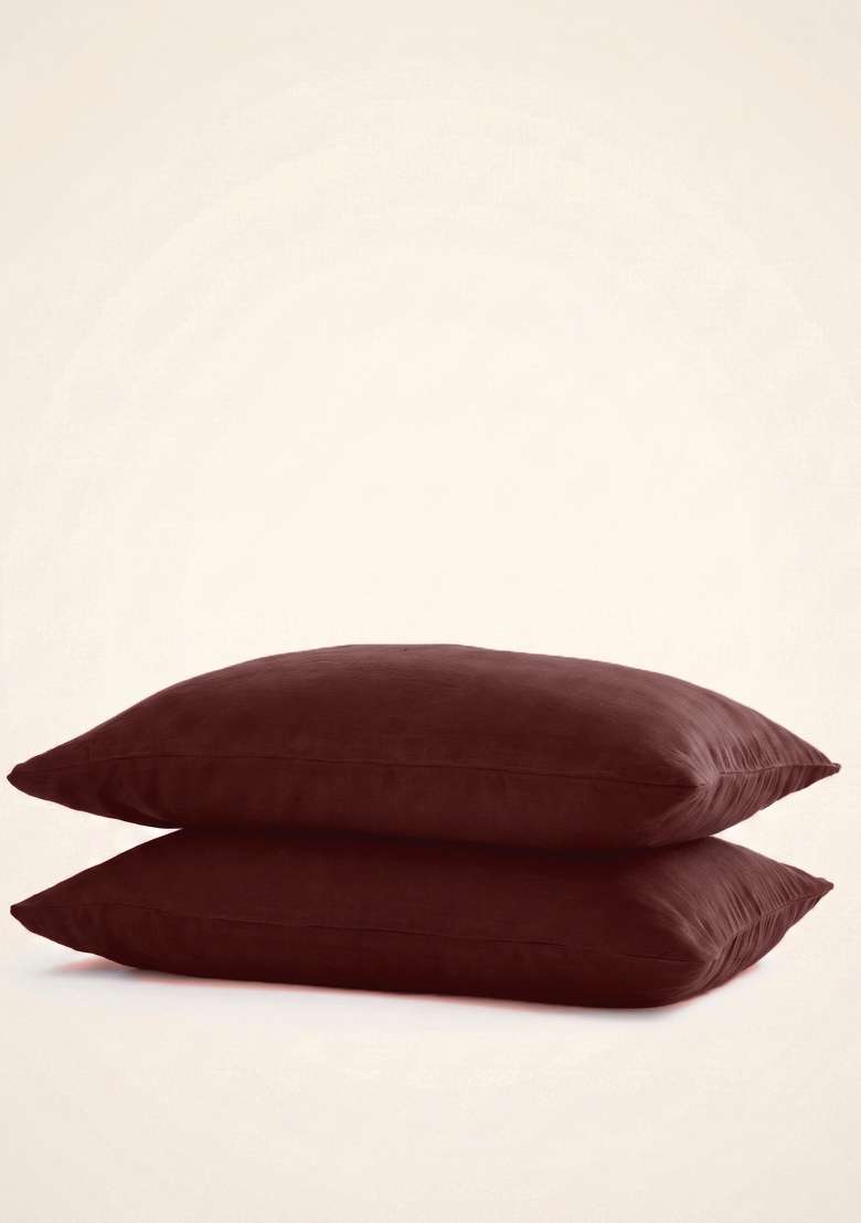 Berry European Linen Pillow case Set - Indya