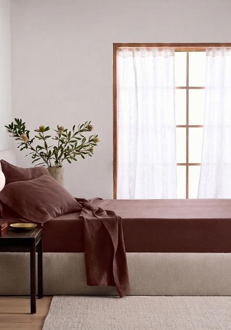 Berry 100% Linen European Linen Pillow case Set