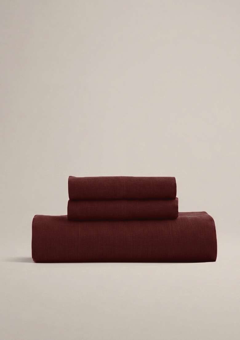 Berry European Linen Fitted Sheet Set - Indya