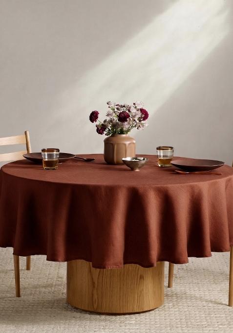 Berry 100% Linen European Linen table cover