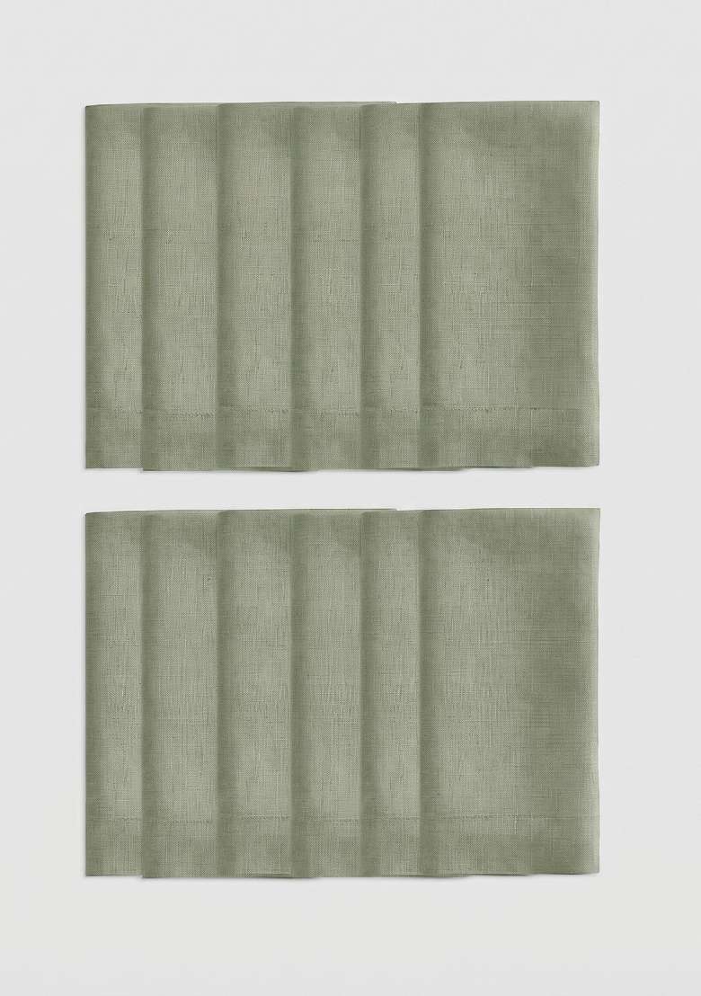 Olive European Linen Napkin - Indya