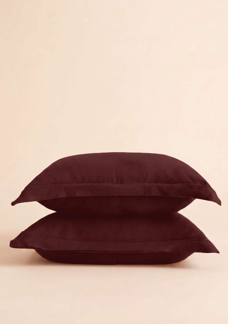 Berry European Linen double flange sham set - Indya