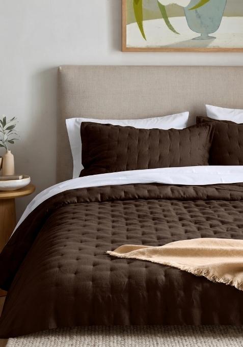 Berry 100% Linen European Linen dream quilt