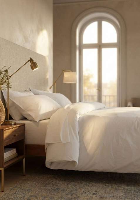 White Organic Brushed Cotton Solid Duvet Covers