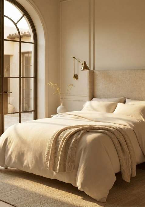 Ivory Organic Cotton Jersey Solid Duvet Cover Sets