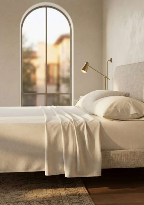 Ivory Organic Cotton Jersey Solid Pillowcases