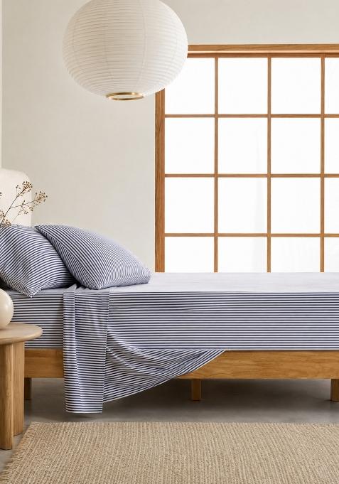Black And White Organic Cotton Stripes Pillowcases