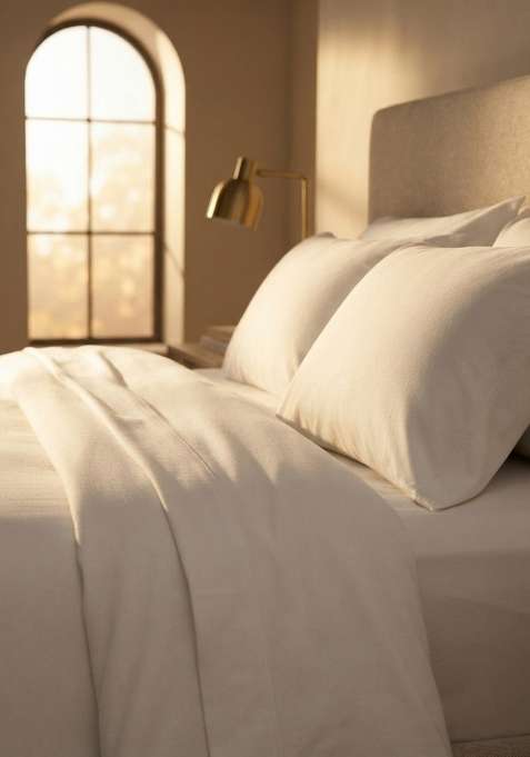 White Organic Cotton Jersey Solid Sham Sets