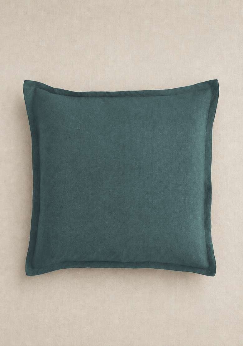 Aqua European Linen Euro Sham - Indya