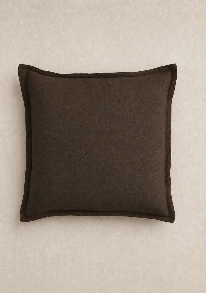 Coffee European Linen Euro Sham - Indya