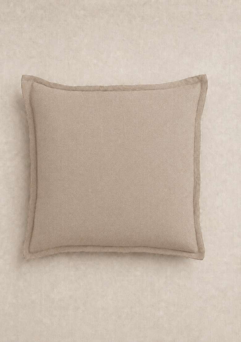 Tan European Linen Euro Sham - Indya