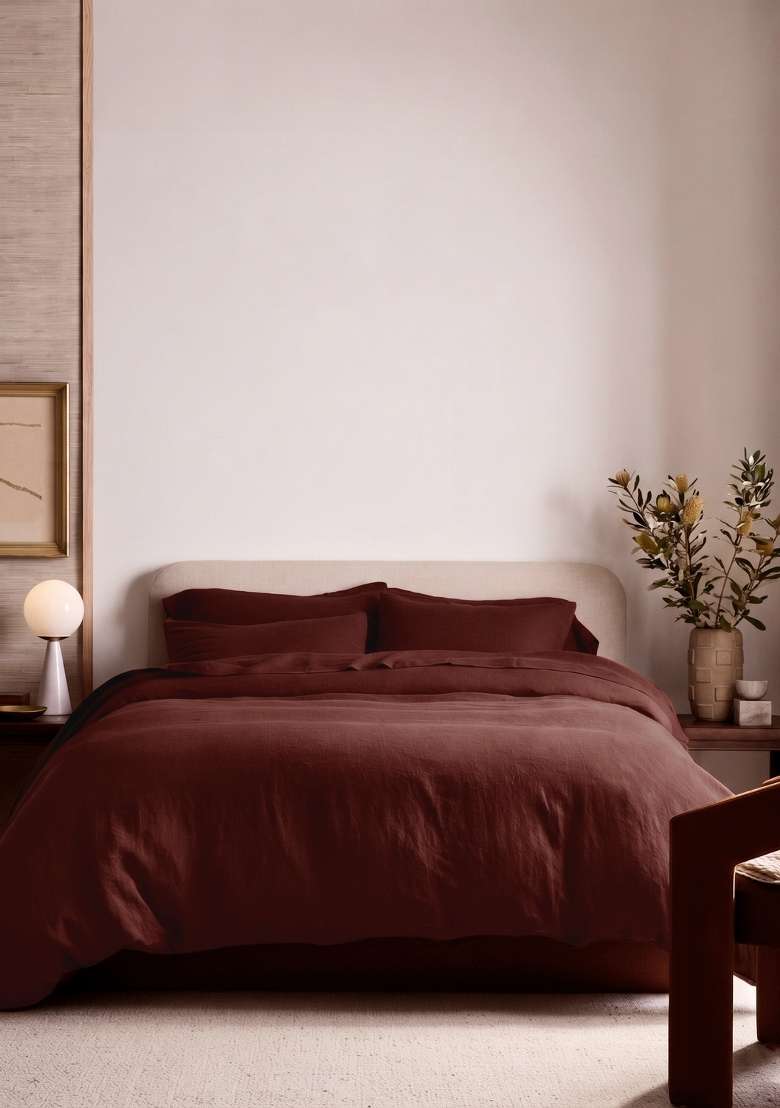 Berry European Linen Sham Set - Indya