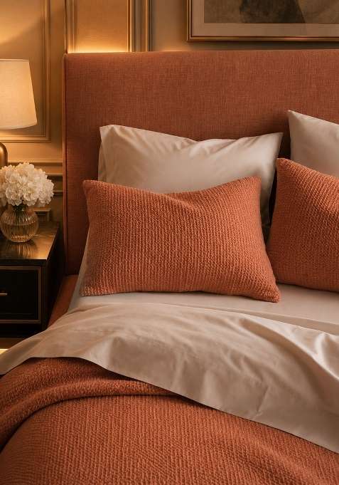 Bricks Organic Luxe Honeycomb Sham Set