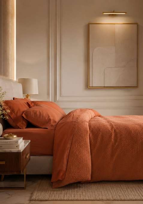 Bricks Organic Luxe Honeycomb Duvet Cover