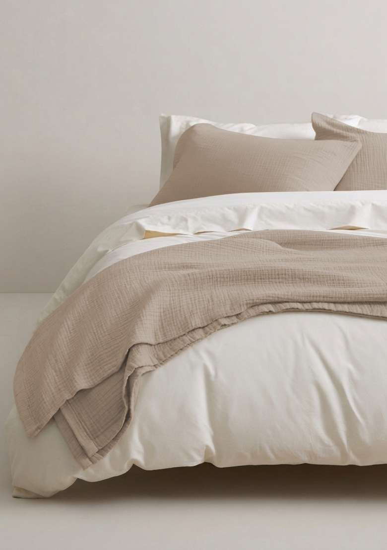Dune Organic Cotton Gauze Blanket - Indya
