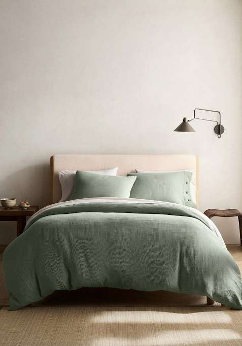Salvia Organic Cotton Gauze Duvet Cover Set