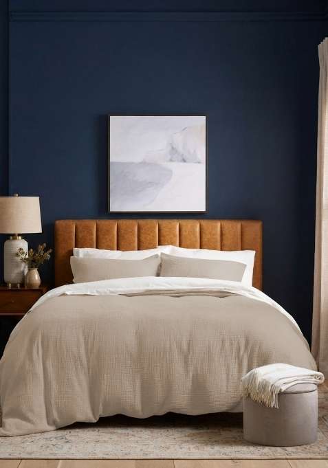 Beige Organic Cotton Gauze Duvet Cover Set