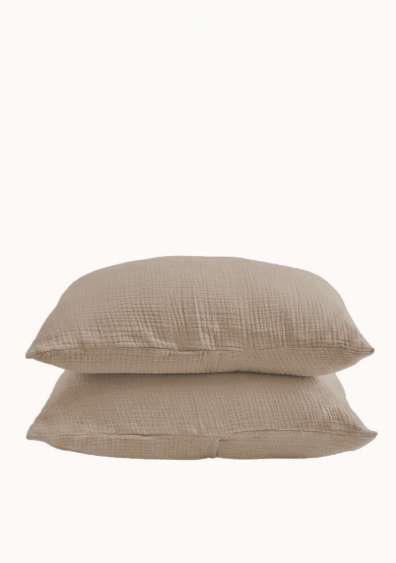 Dune Organic Cotton Gauze Sham Set - Indya