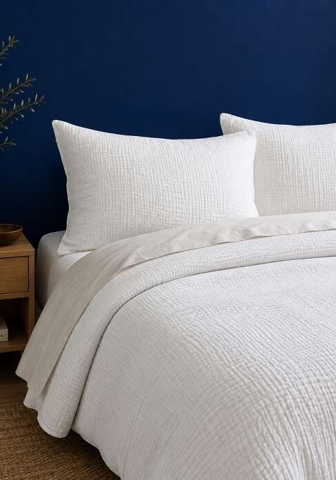 Star White Organic Cotton Gauze Sham Set