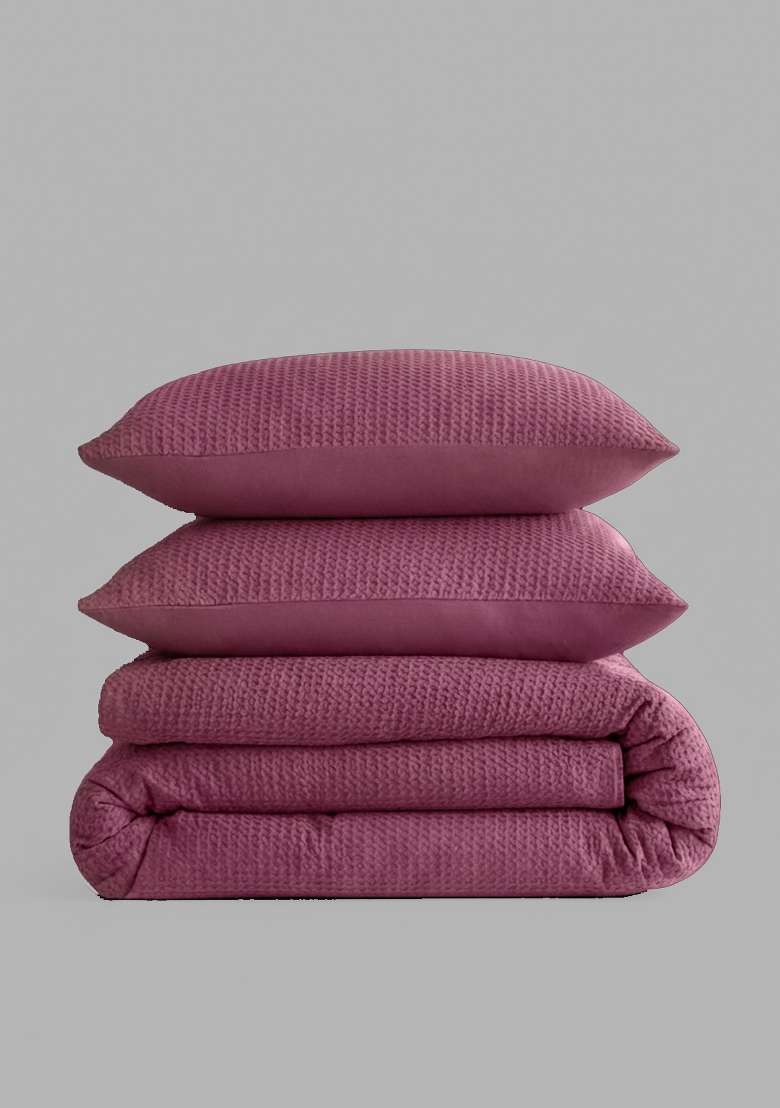 Plum Organic Luxe Honeycomb Duvet Cover Set - Indya