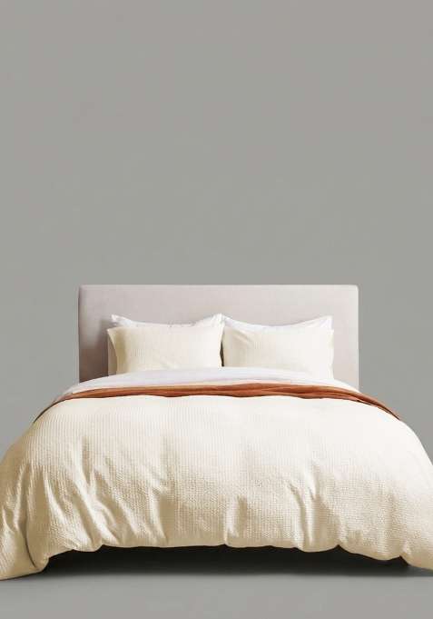 Real Nature Organic Luxe Honeycomb Duvet Cover Set