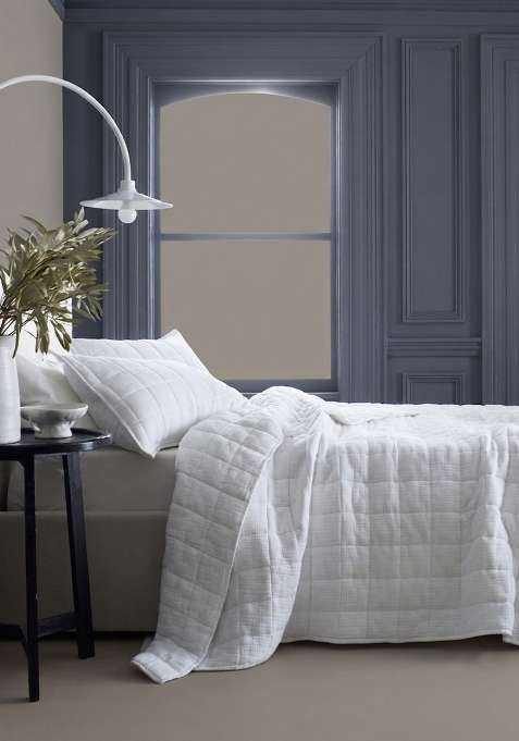 Star White Organic Cotton Gauze Box Quilt Set
