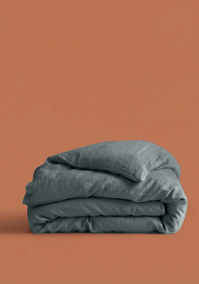 Nightfall European Linen Duvet Cover - Indya