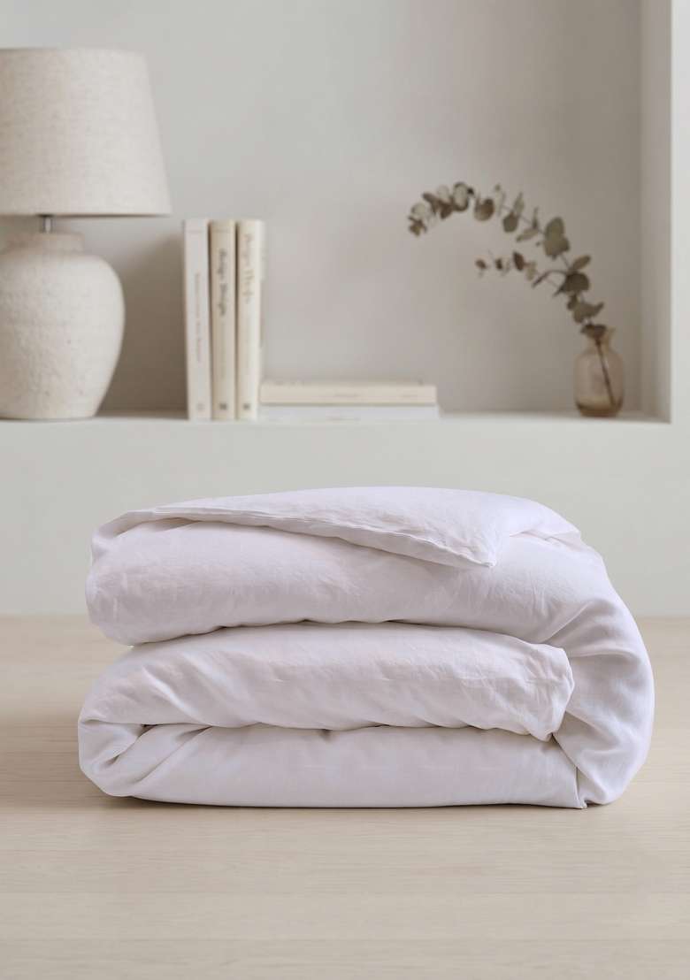 White European Linen Duvet Cover - Indya