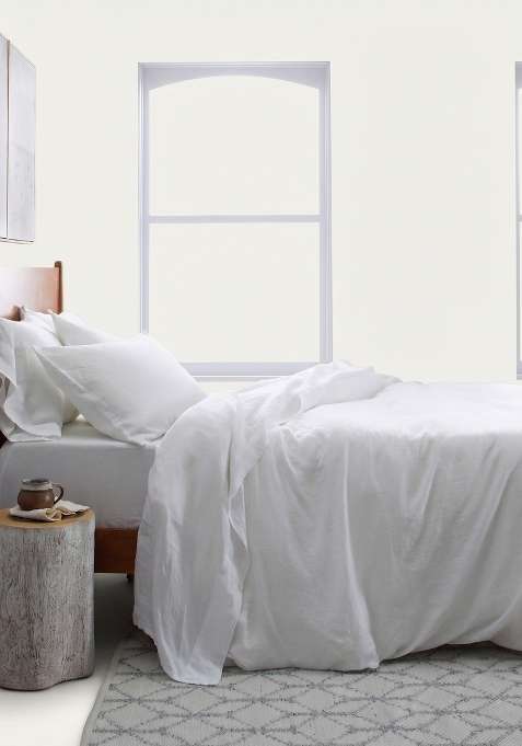 Star White European Linen Duvet Cover